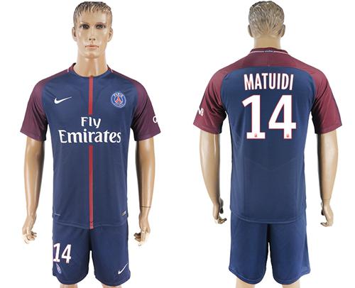 Paris Saint-Germain #14 Matuidi Home Soccer Club Jersey